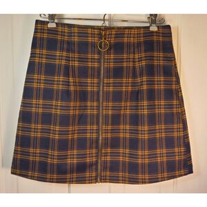 F21 high waisted plaid mini skirt Forever 21 zippered